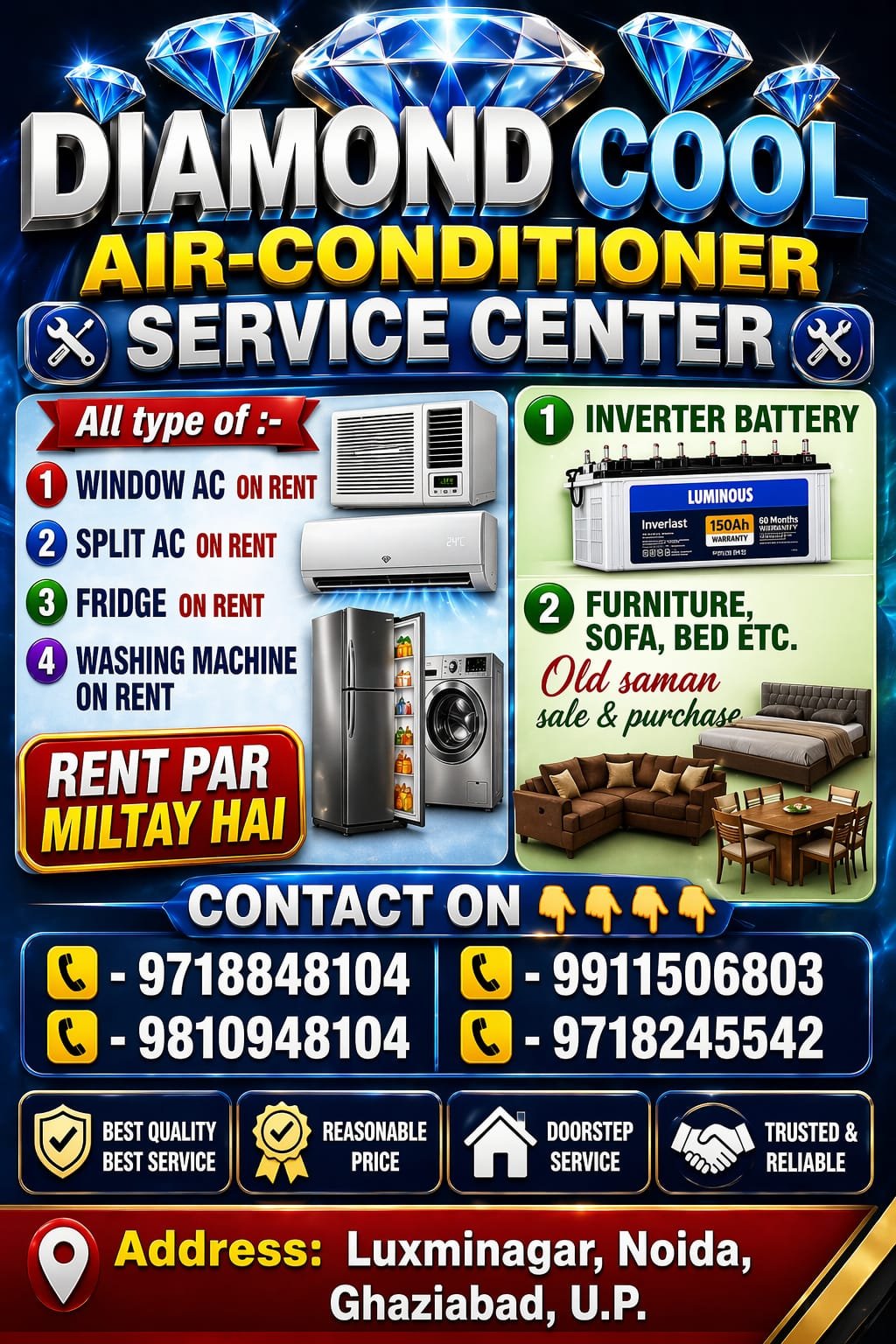 Diamond Cool – Trusted AC Service & Rental Cente